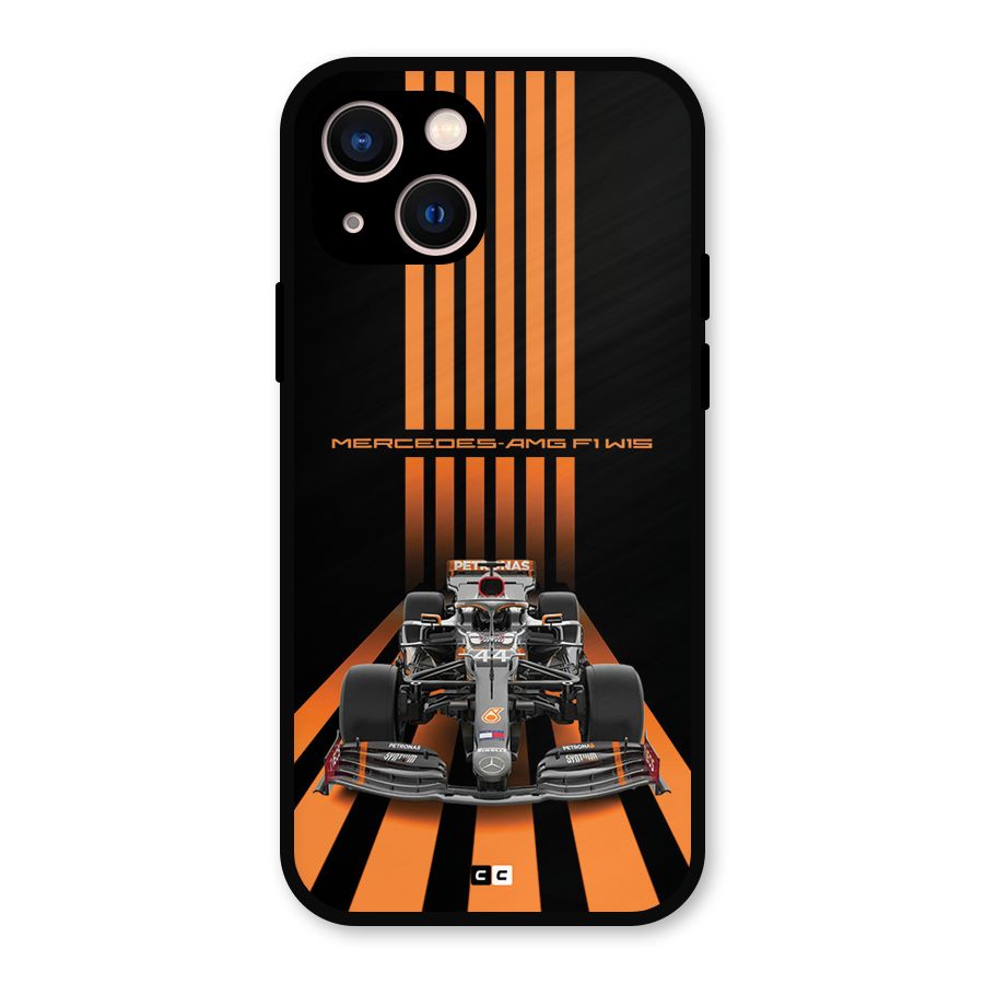 Supercar On Track Metal Back Case for iPhone 13