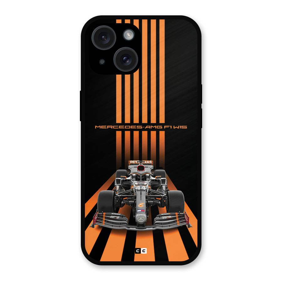 Supercar On Track Metal Back Case for iPhone 15