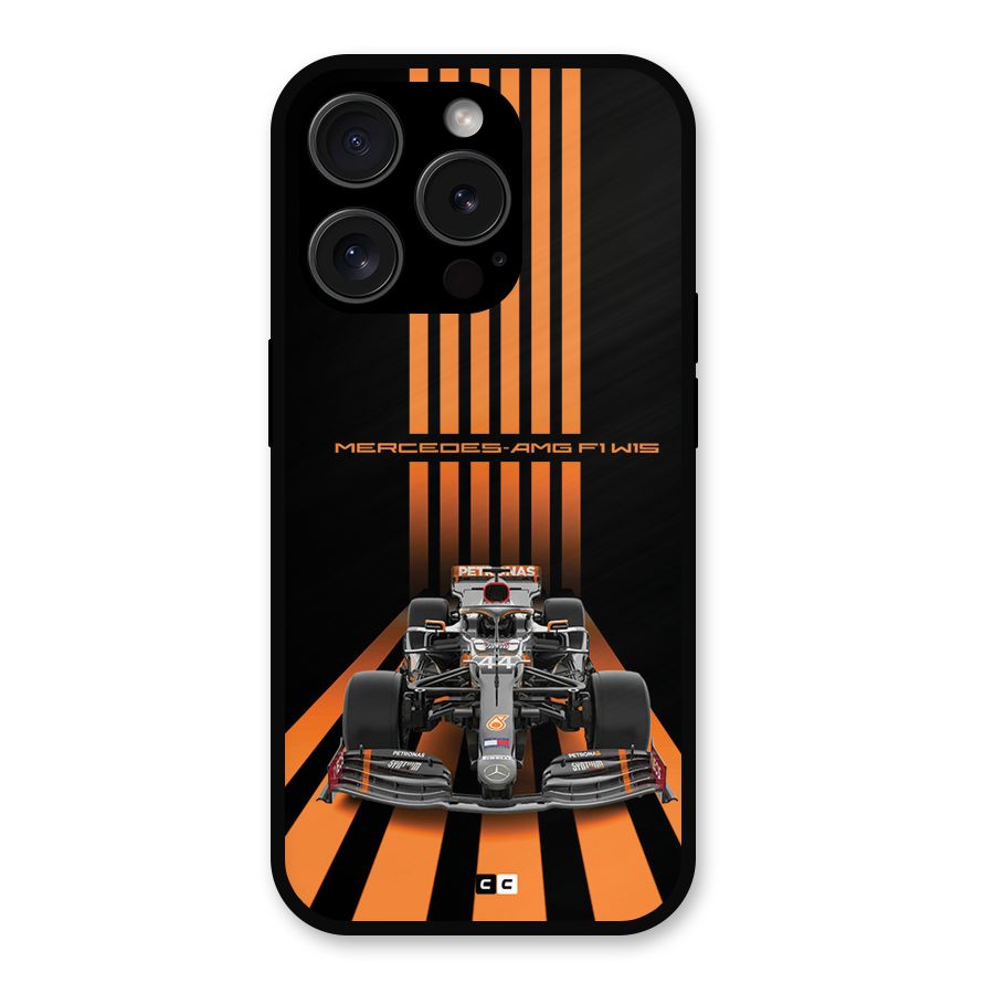 Supercar On Track Metal Back Case for iPhone 15 Pro