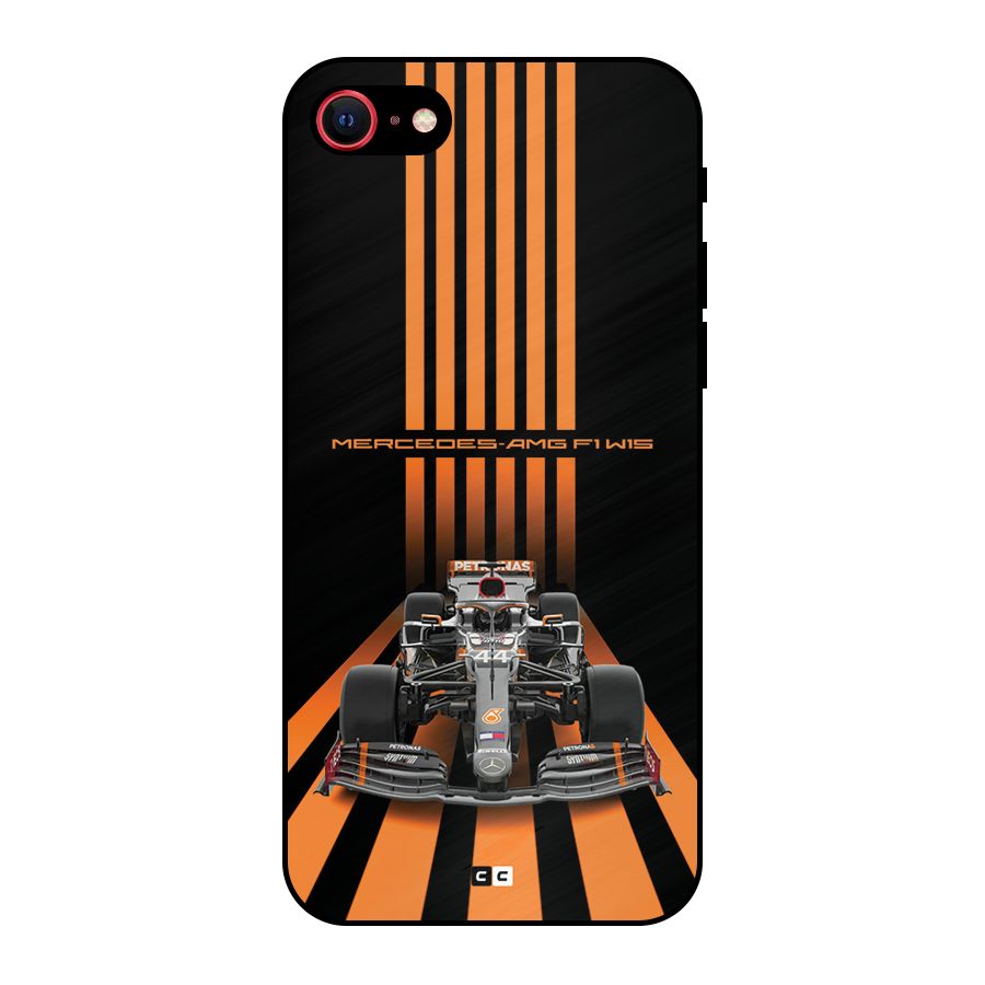 Supercar On Track Metal Back Case for iPhone SE 2022