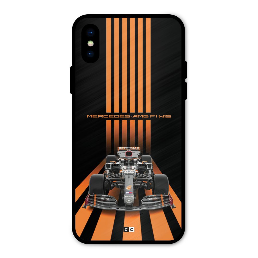 Supercar On Track Metal Back Case for iPhone XS