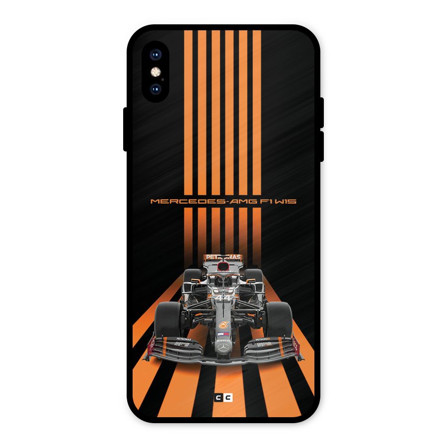 Supercar On Track Metal Back Case for iPhone XS Max