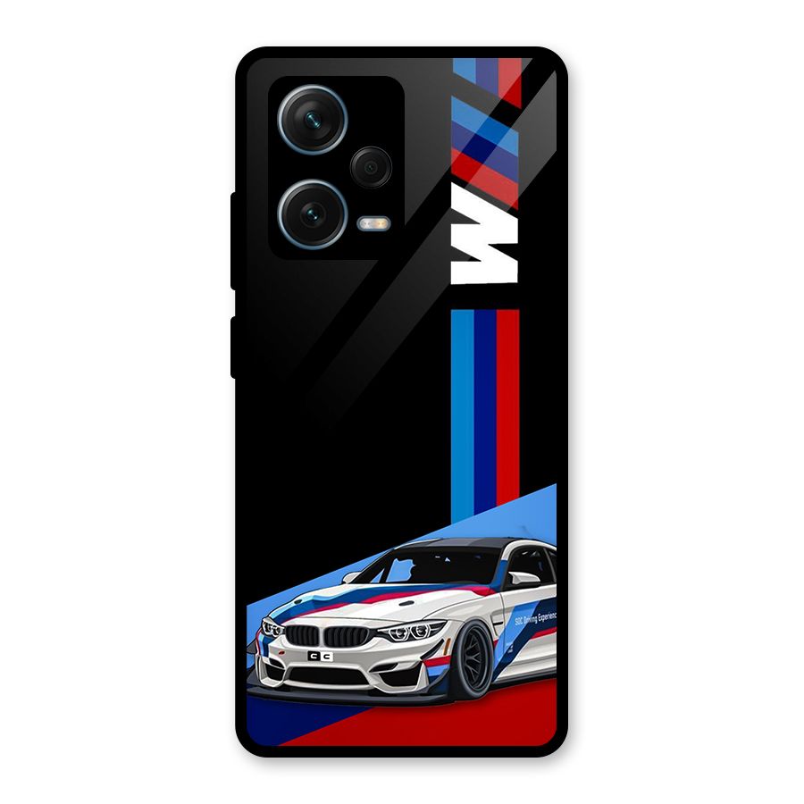 Supercar Stance Glass Back Case for Redmi Note 12 Pro Plus 5G