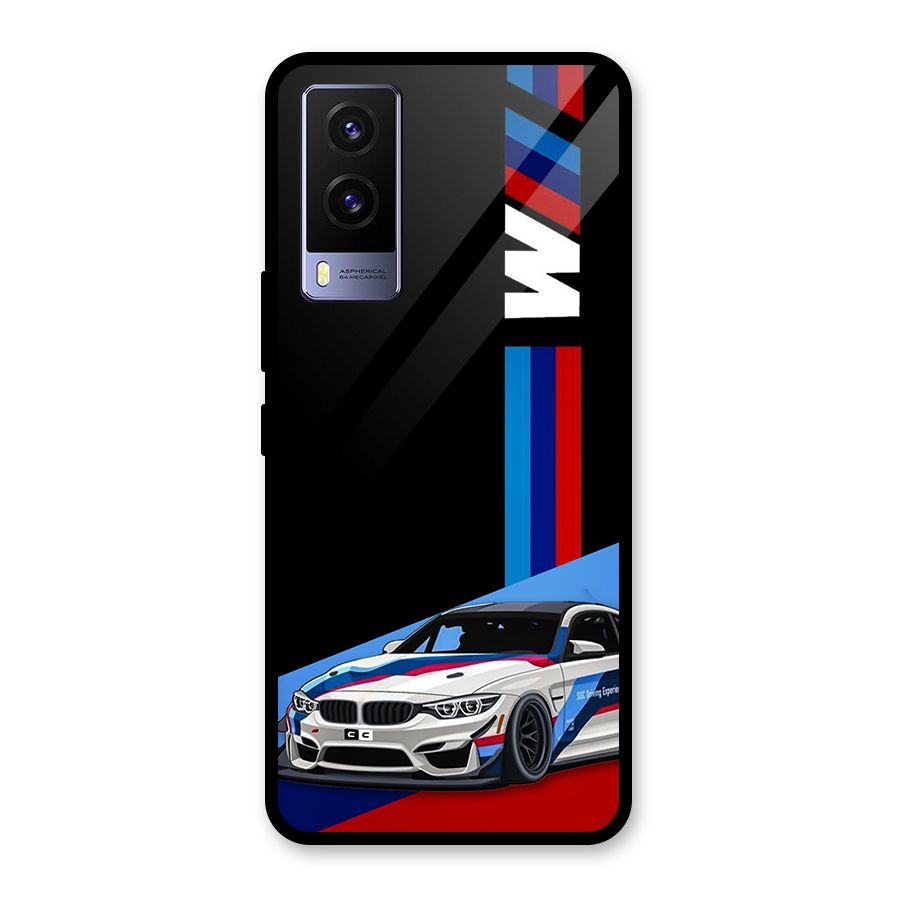 Supercar Stance Glass Back Case for Vivo V21e 5G