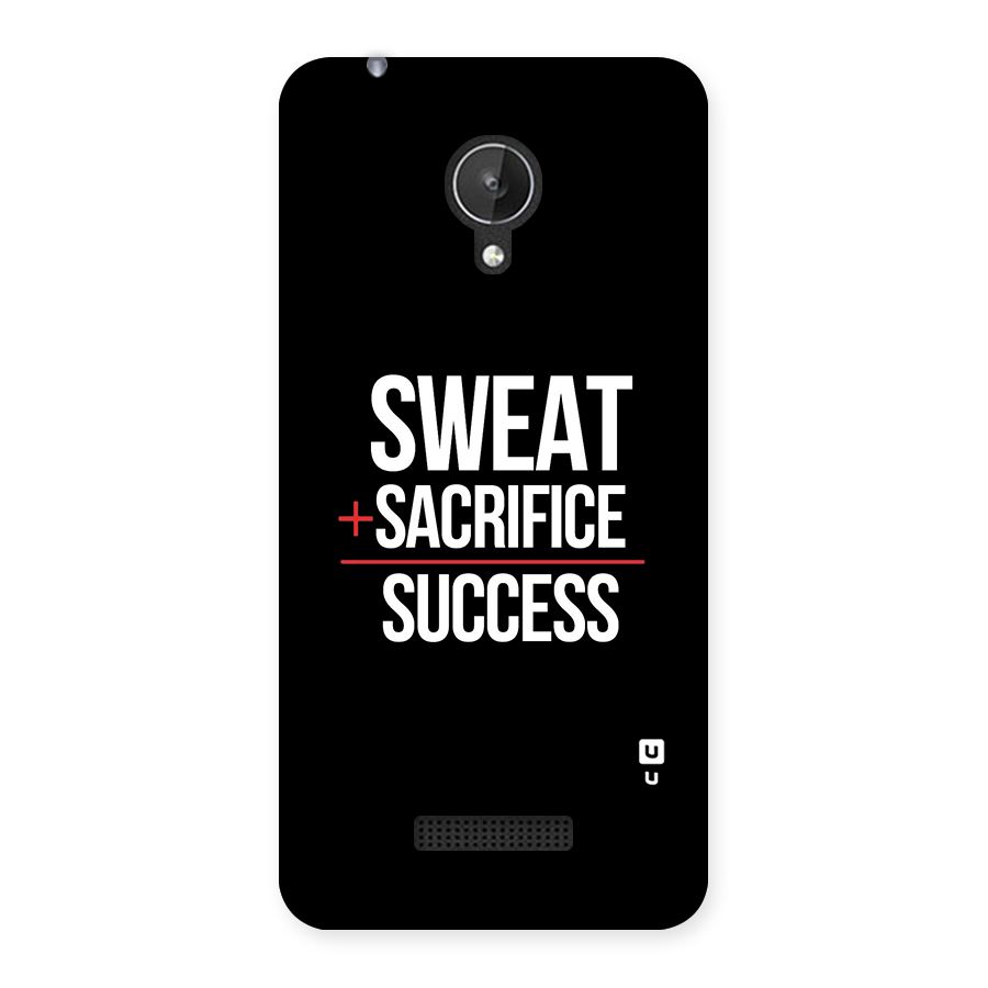 Sweat Sacrifice Success Back Case for Micromax Canvas Spark Q380