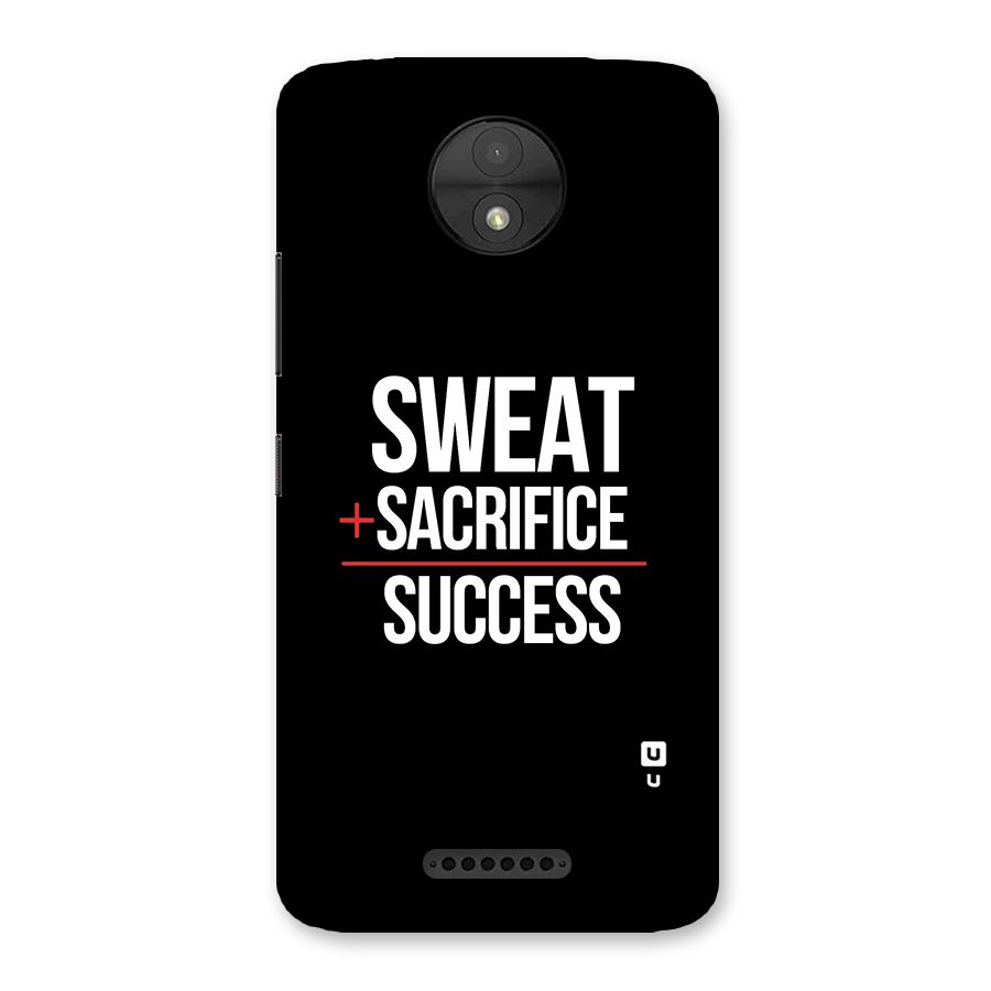 Sweat Sacrifice Success Back Case for Moto C