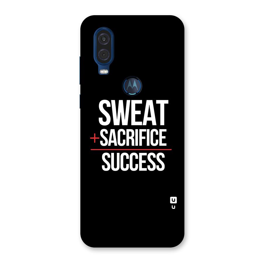 Sweat Sacrifice Success Back Case for Motorola One Vision
