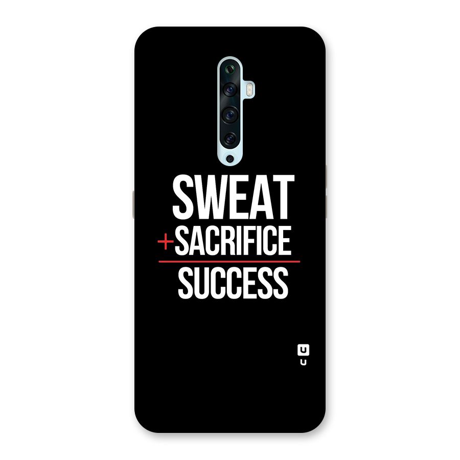 Sweat Sacrifice Success Back Case for Oppo Reno2 Z