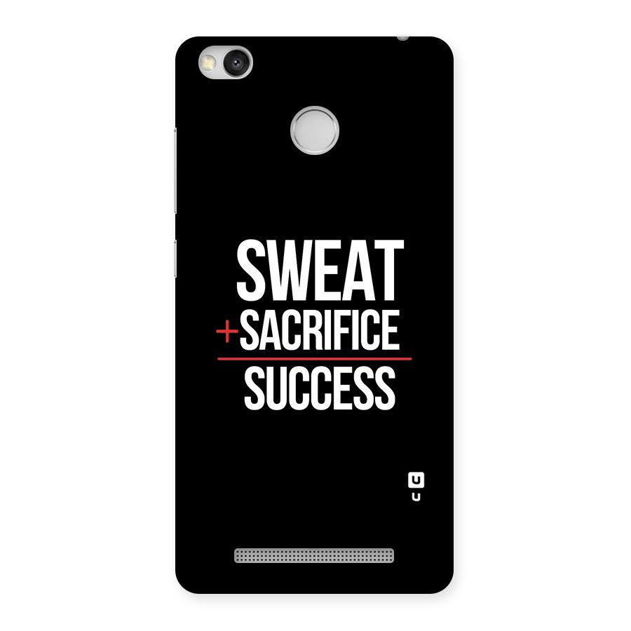 Sweat Sacrifice Success Back Case for Redmi 3S Prime