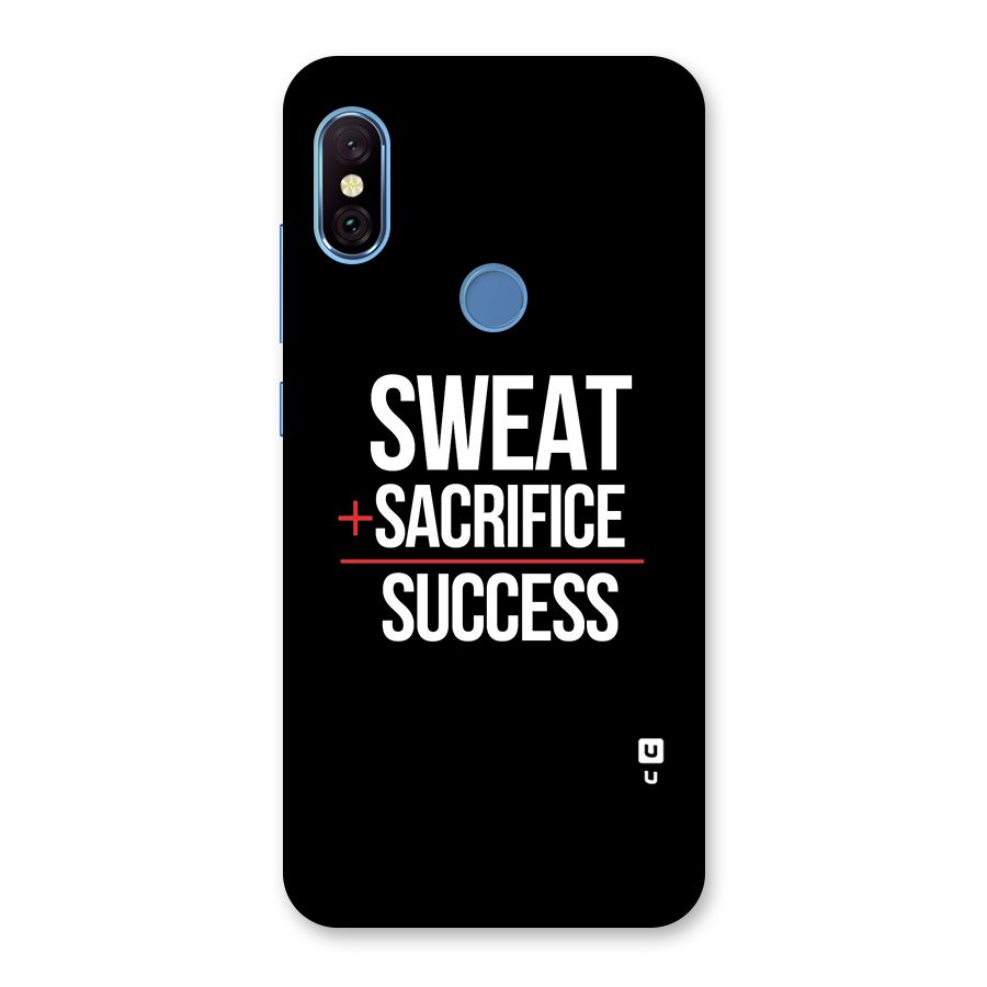 Sweat Sacrifice Success Back Case for Redmi Note 6 Pro