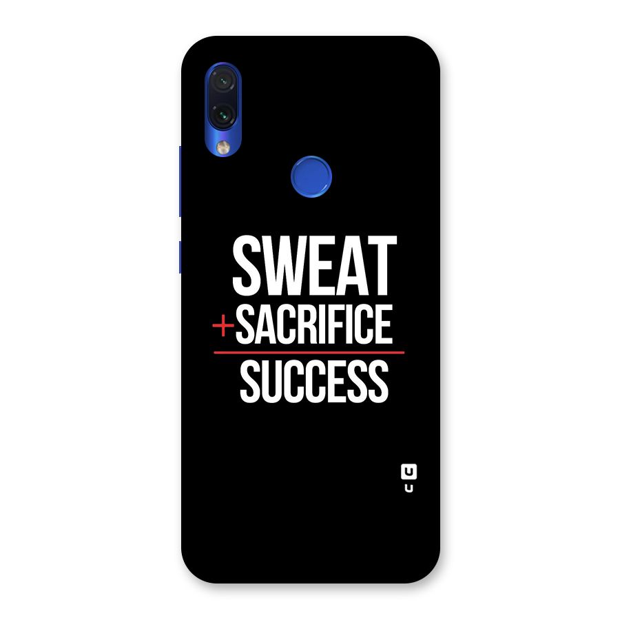 Sweat Sacrifice Success Back Case for Redmi Note 7