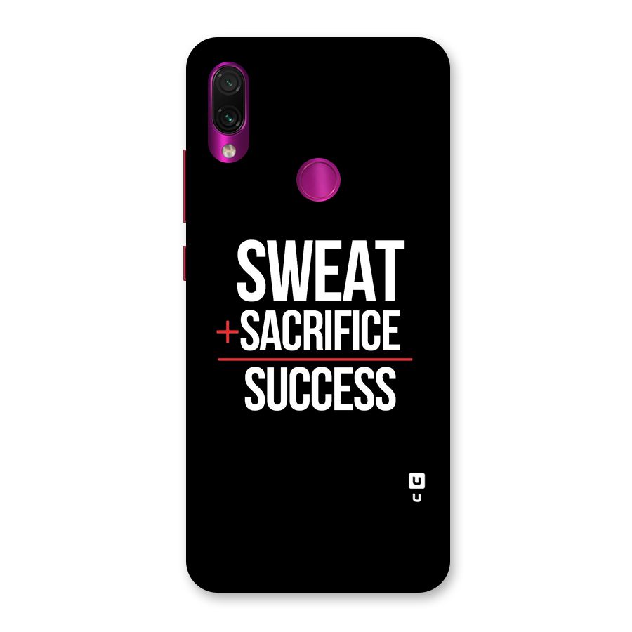 Sweat Sacrifice Success Back Case for Redmi Note 7 Pro