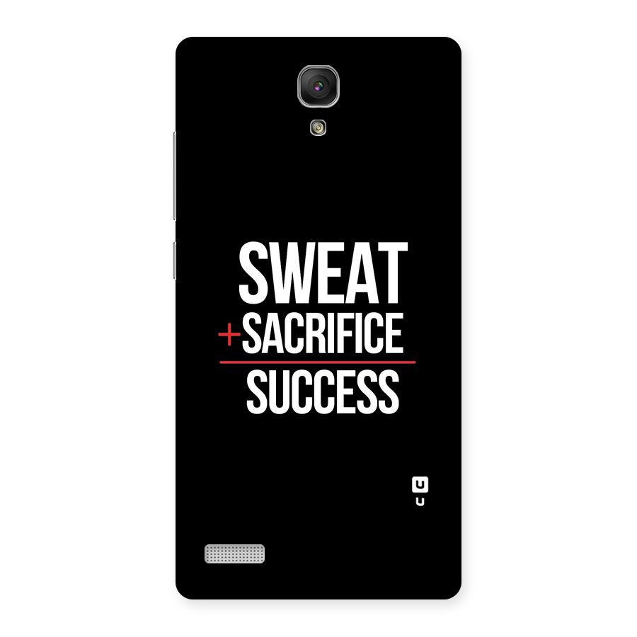 Sweat Sacrifice Success Back Case for Redmi Note Prime