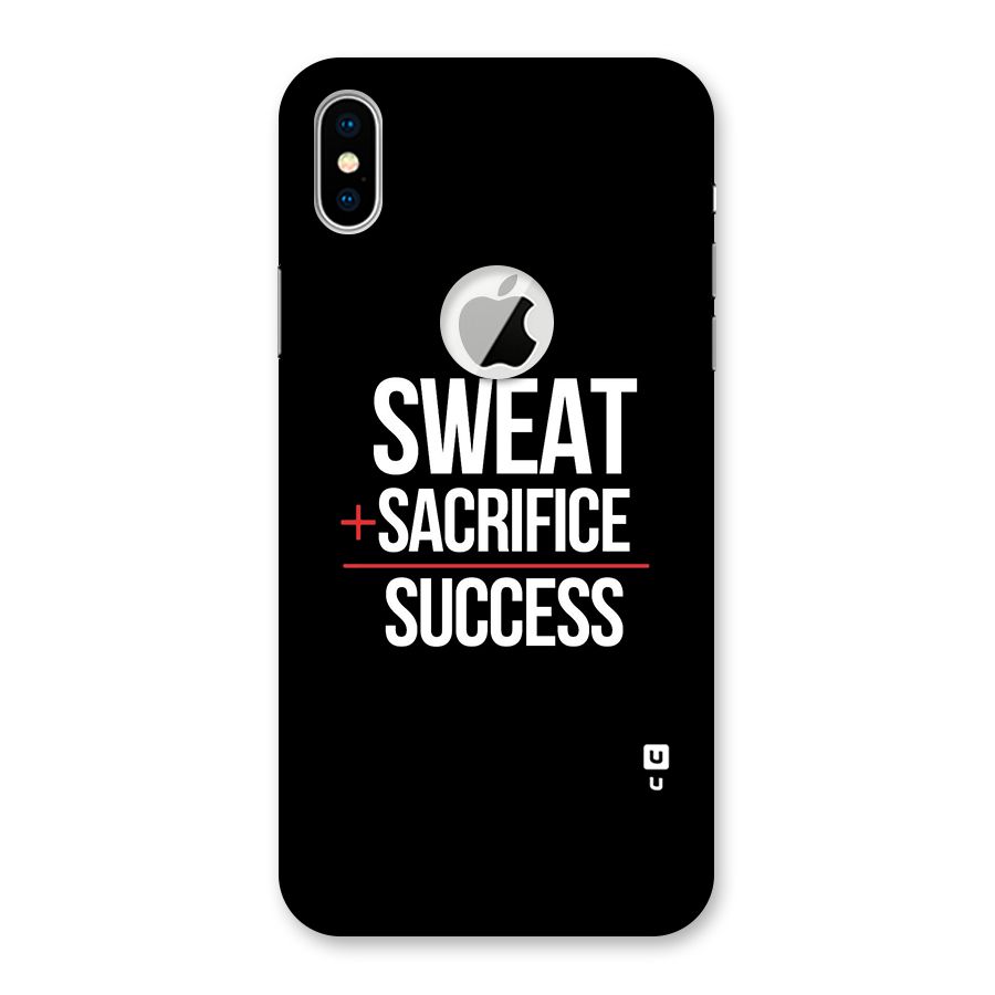 Sweat Sacrifice Success Back Case for iPhone X Logo Cut