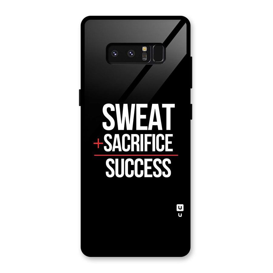 Sweat Sacrifice Success Glass Back Case for Galaxy Note 8