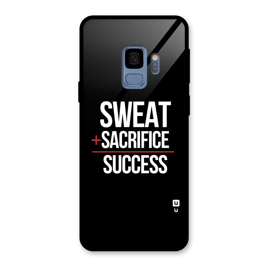 Sweat Sacrifice Success Glass Back Case for Galaxy S9