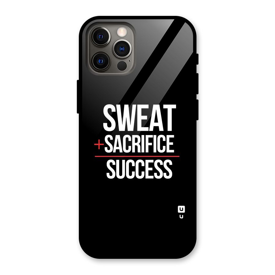 Sweat Sacrifice Success Glass Back Case for iPhone 12 Pro