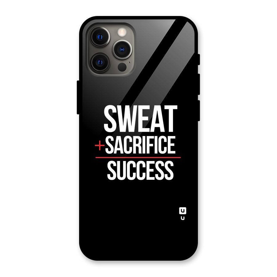 Sweat Sacrifice Success Glass Back Case for iPhone 12 Pro Max