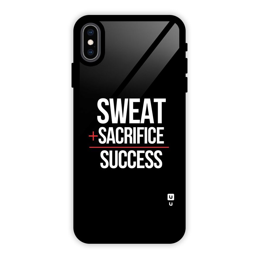 Sweat Sacrifice Success Glass Back Case for iPhone XS Max