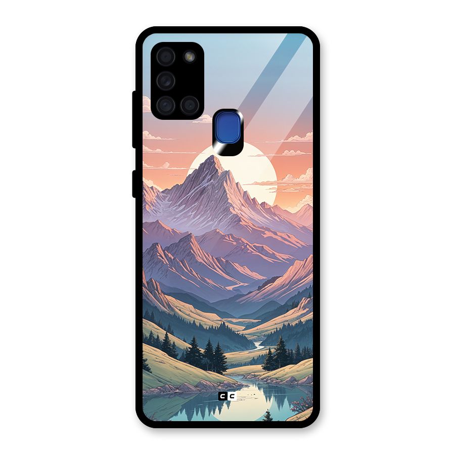 Sweet Evening Glass Back Case for Galaxy A21s