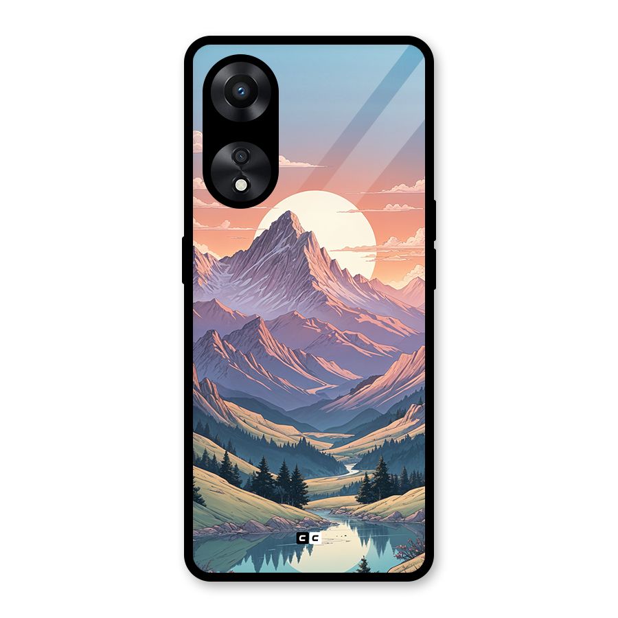 Sweet Evening Glass Back Case for Oppo A78
