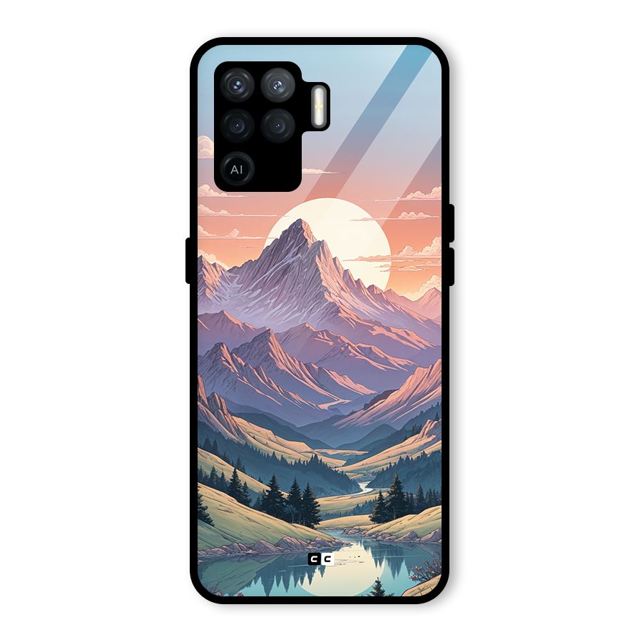 Sweet Evening Glass Back Case for Oppo F19 Pro