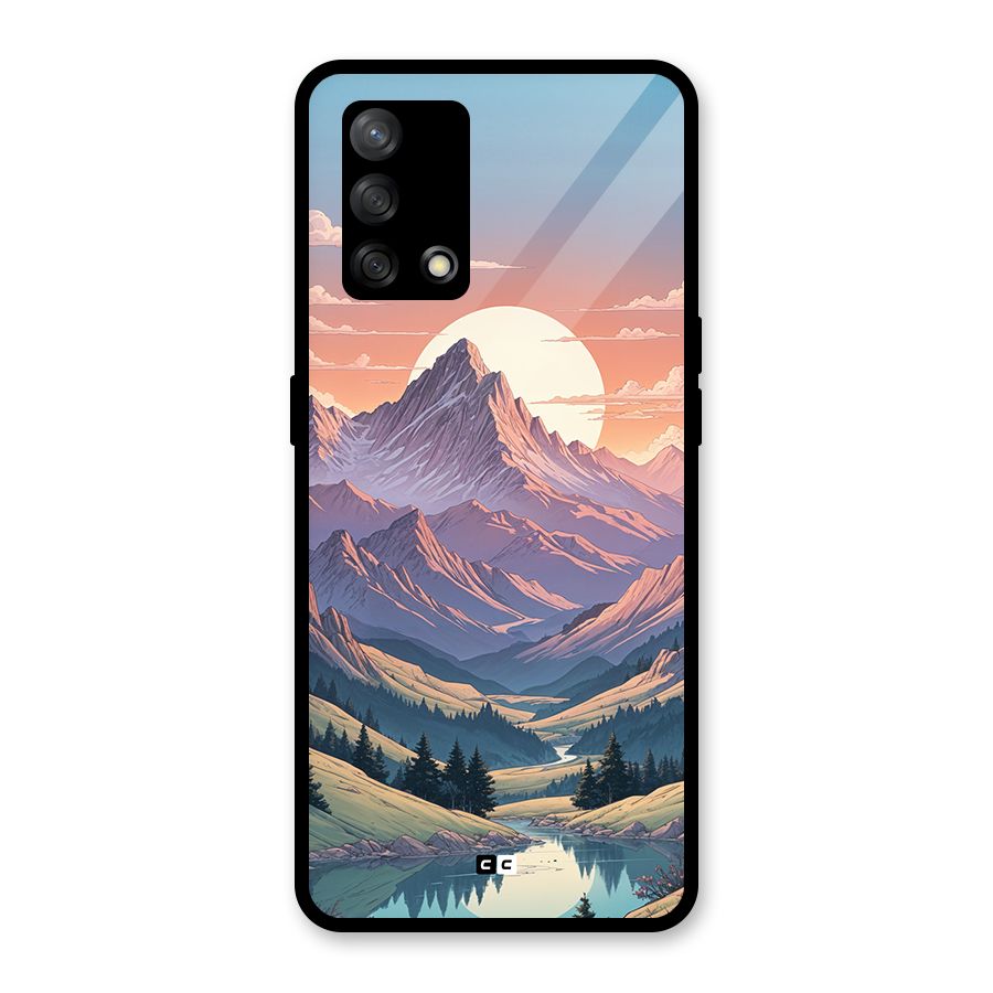 Sweet Evening Glass Back Case for Oppo F19s