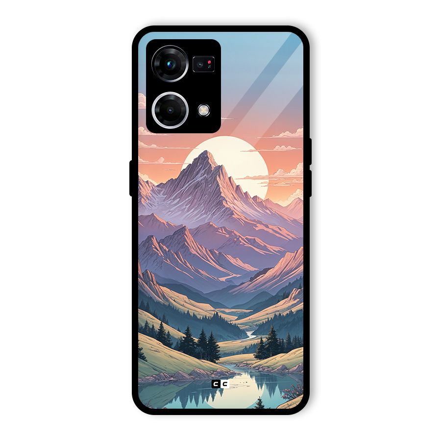 Sweet Evening Glass Back Case for Oppo F21 Pro 4G