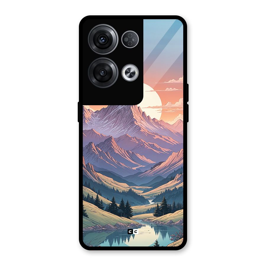 Sweet Evening Glass Back Case for Oppo Reno8 Pro 5G