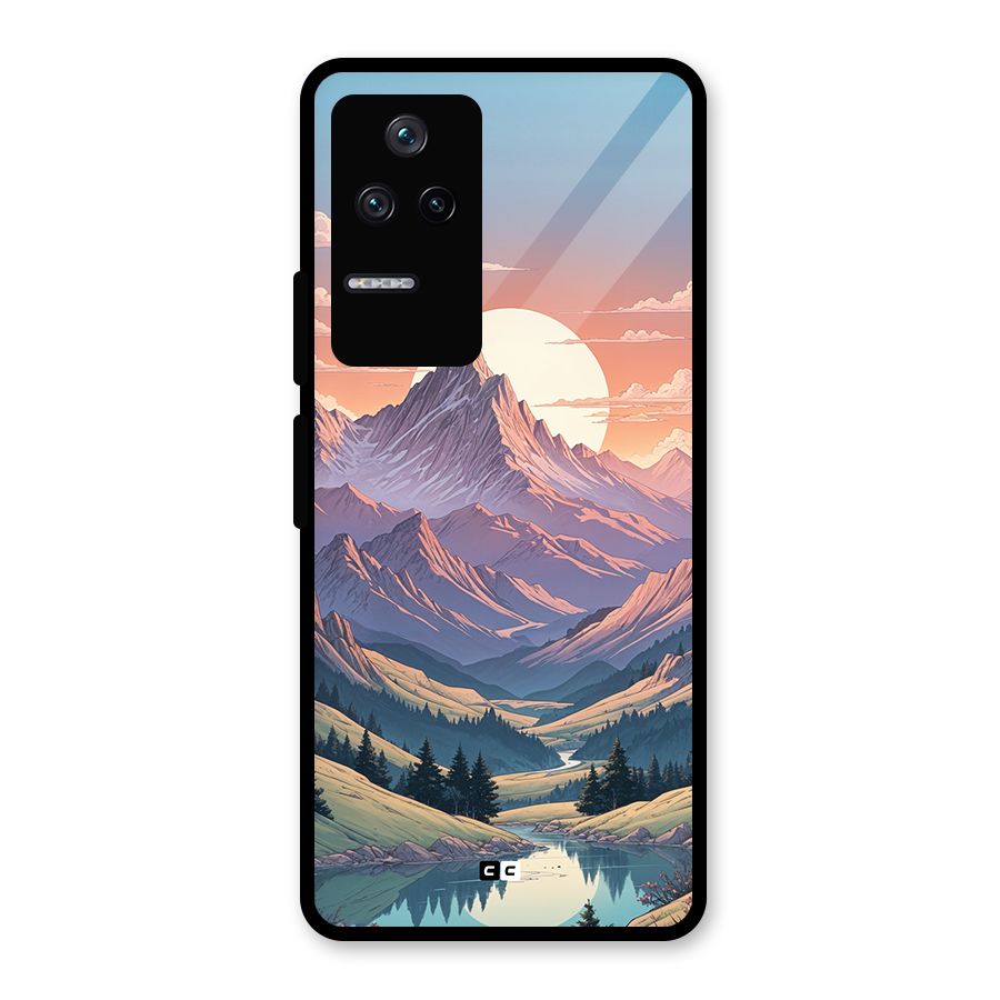 Sweet Evening Glass Back Case for Poco F4 5G