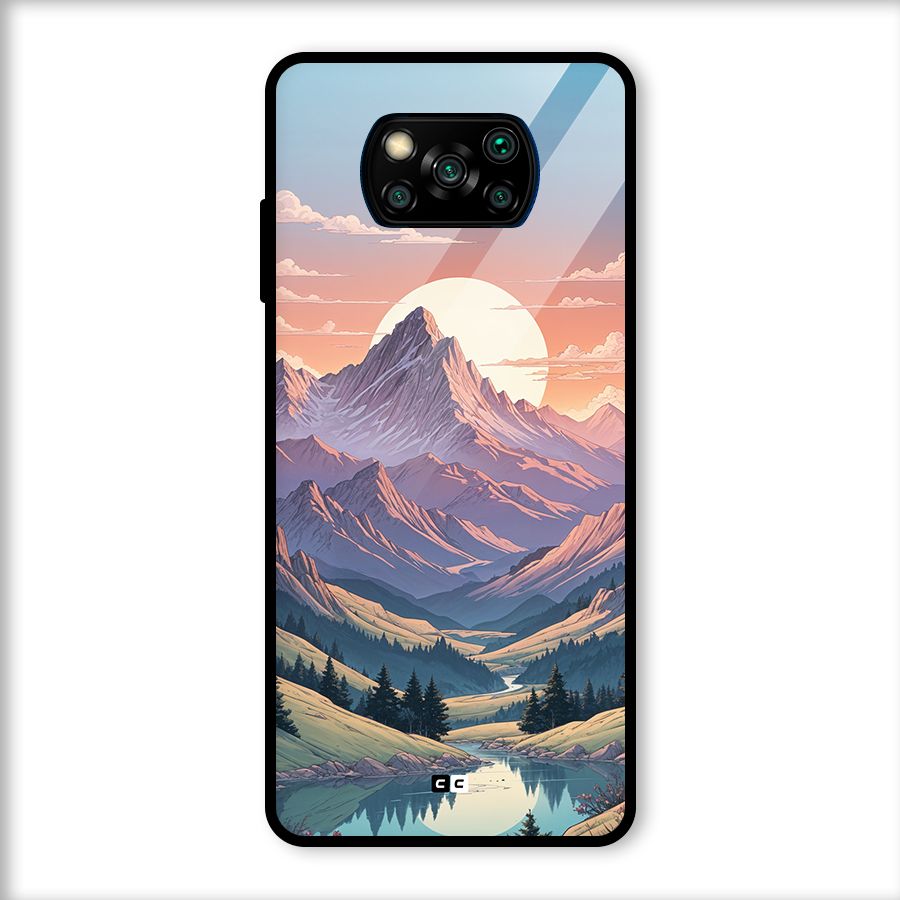 Sweet Evening Glass Back Case for Poco X3