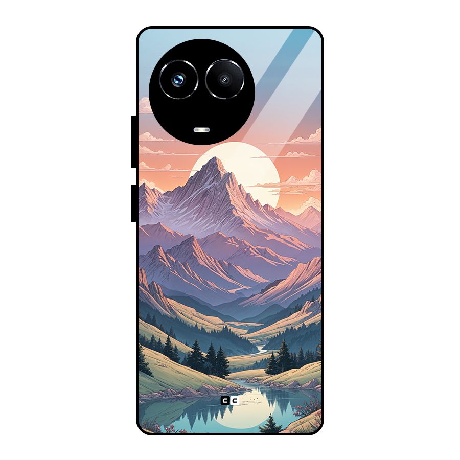 Sweet Evening Glass Back Case for Realme 11X