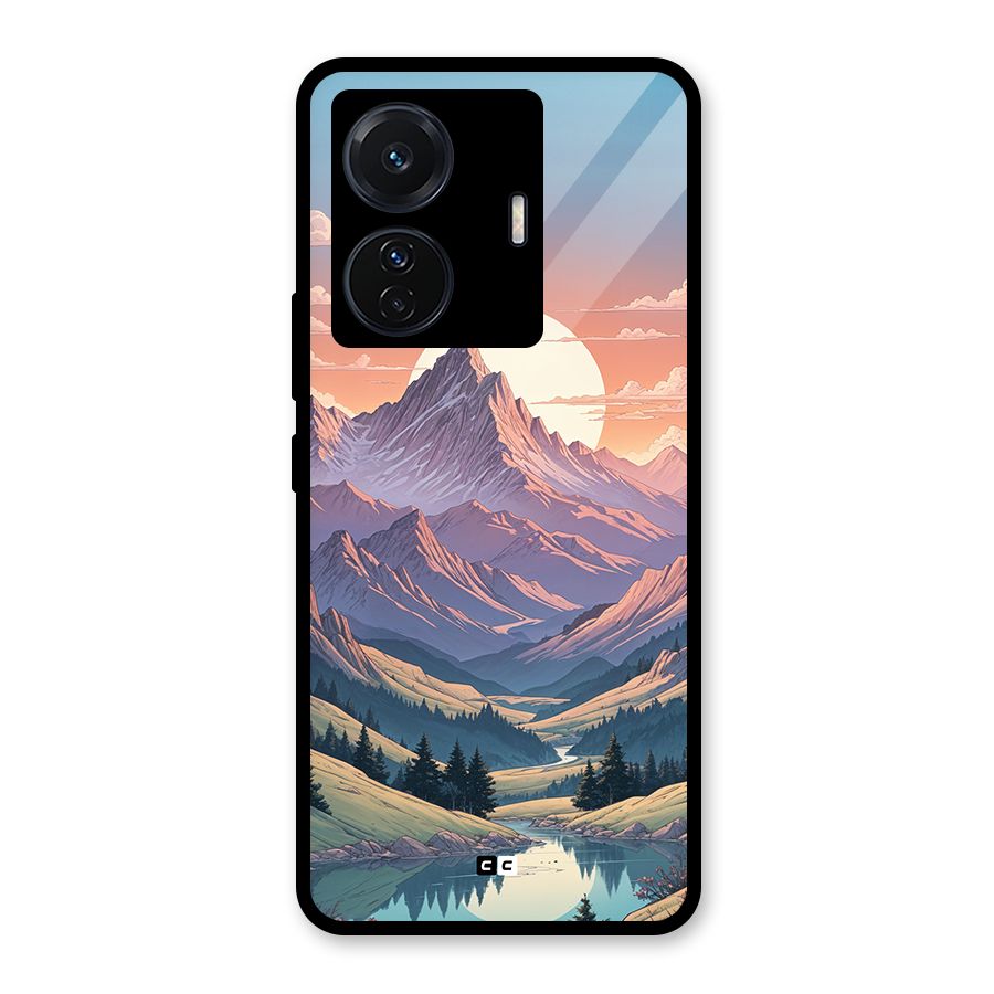 Sweet Evening Glass Back Case for Vivo T1 Pro