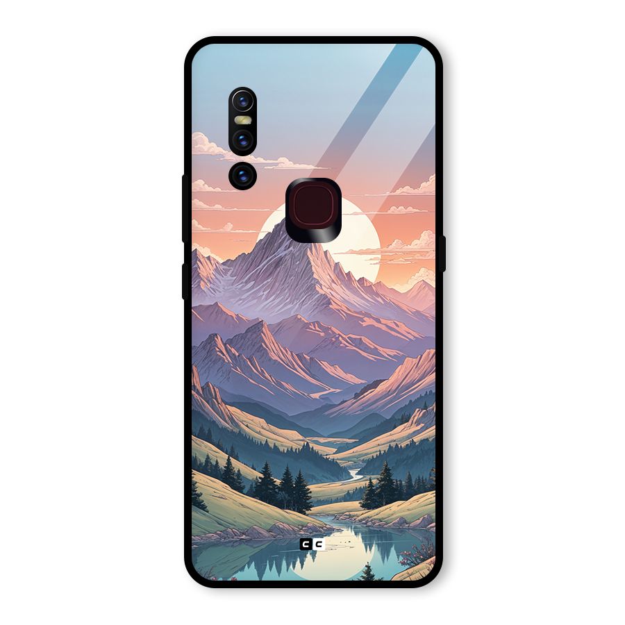 Sweet Evening Glass Back Case for Vivo V15