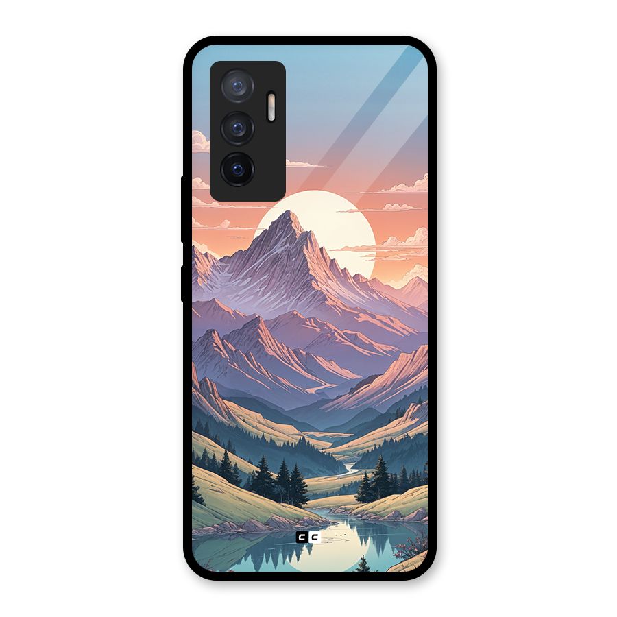 Sweet Evening Glass Back Case for Vivo V23e