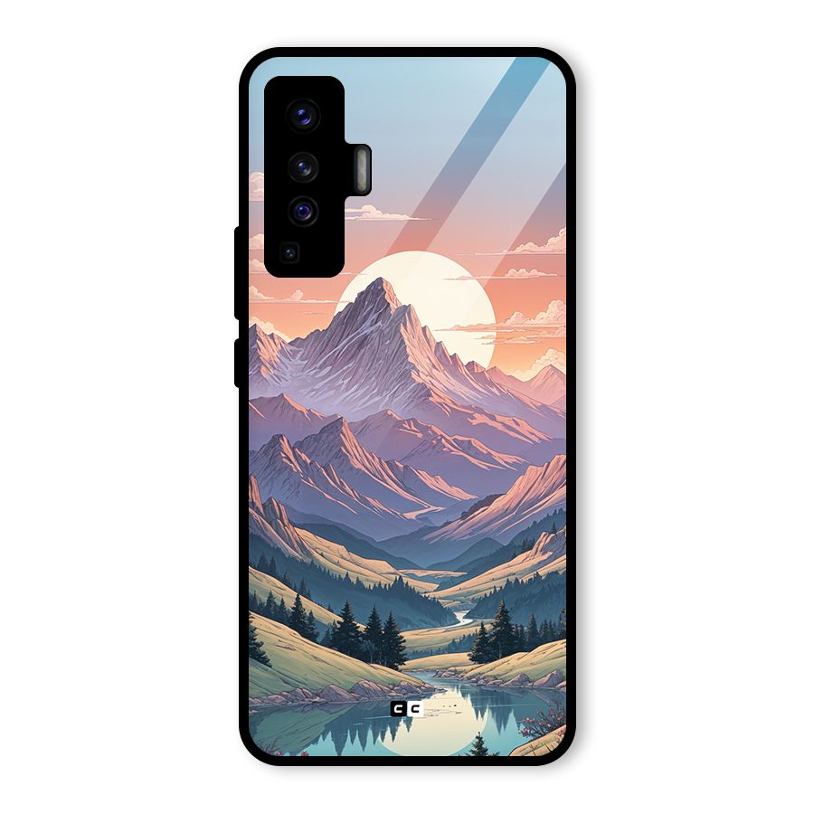 Sweet Evening Glass Back Case for Vivo X50
