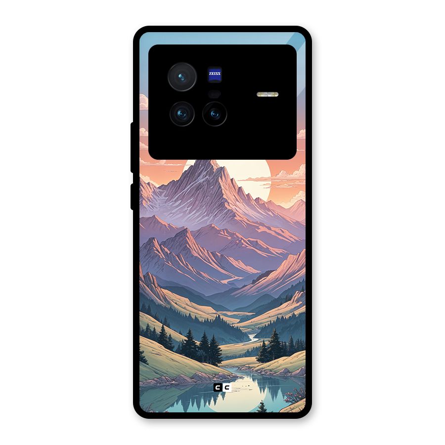 Sweet Evening Glass Back Case for Vivo X80