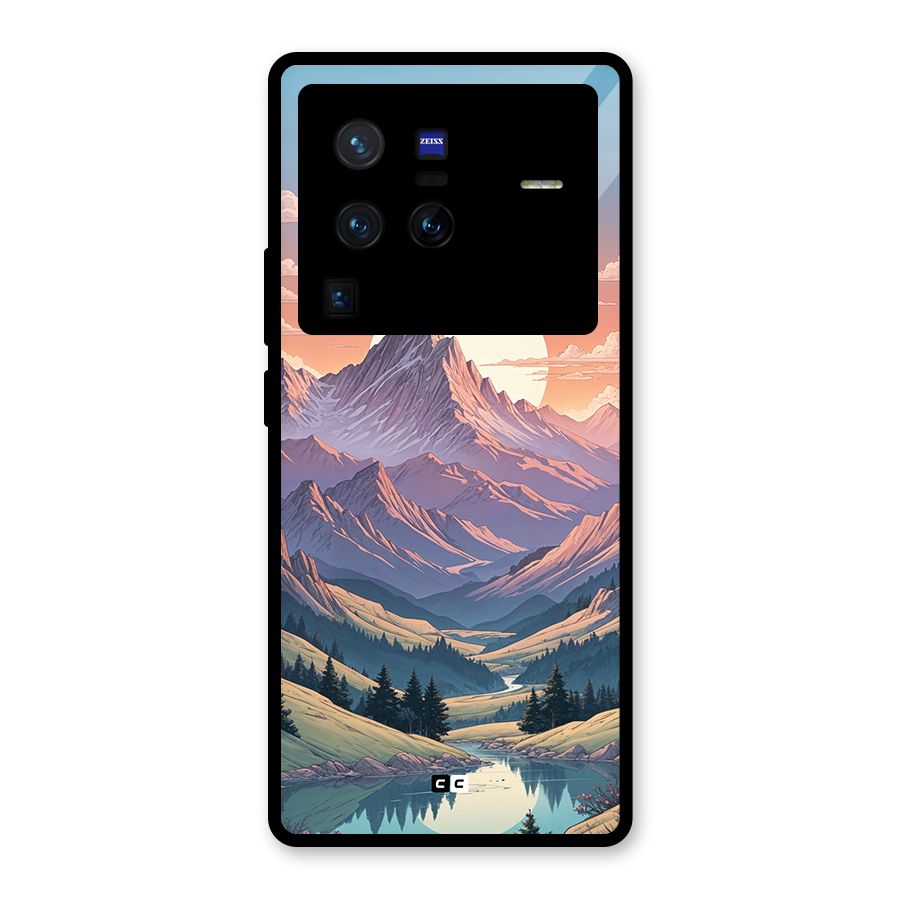Sweet Evening Glass Back Case for Vivo X80 Pro