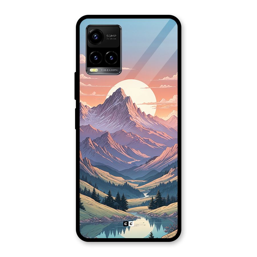 Sweet Evening Glass Back Case for Vivo Y21T