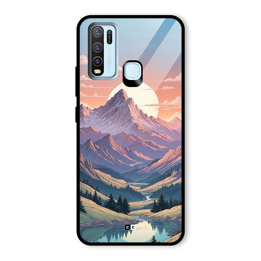 Sweet Evening Glass Back Case for Vivo Y30