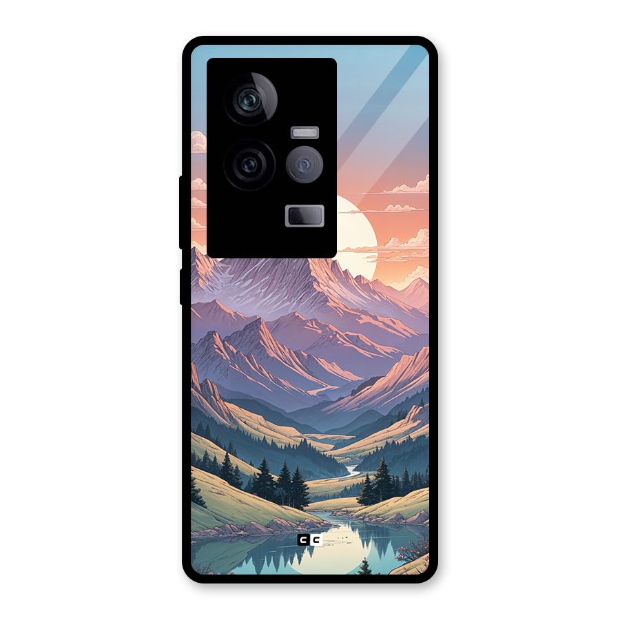 Sweet Evening Glass Back Case for Vivo iQOO 11 5G