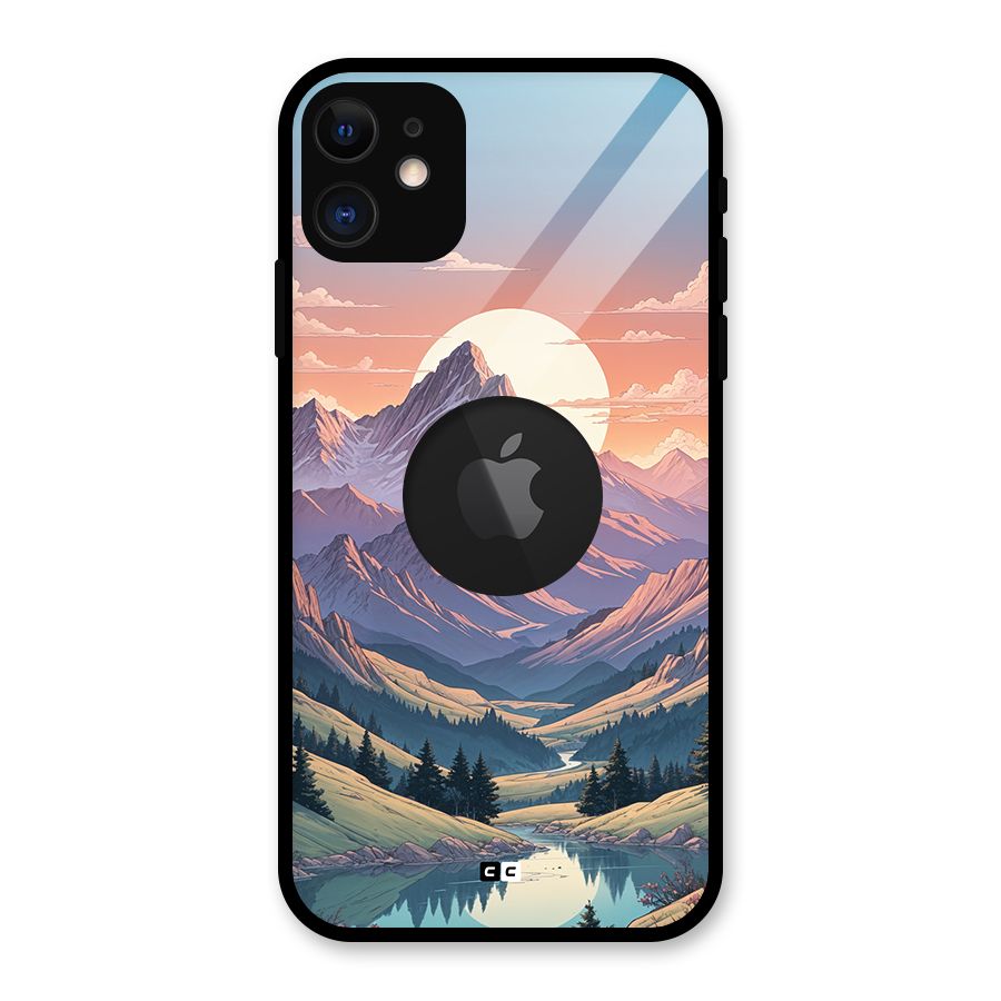 Sweet Evening Glass Back Case for iPhone 11 Logo Cut