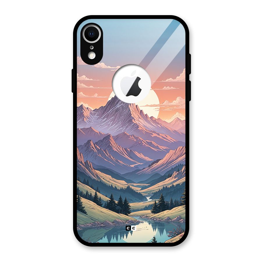 Sweet Evening Glass Back Case for iPhone XR Logo Cut