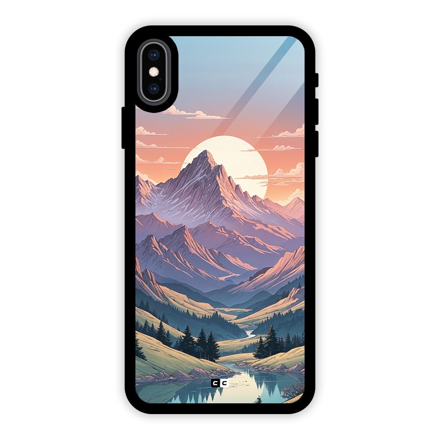 Sweet Evening Glass Back Case for iPhone XS Max