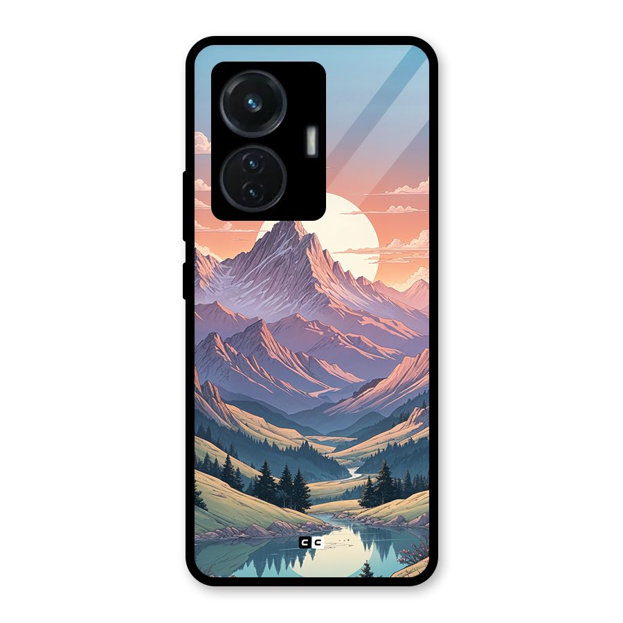 Sweet Evening Glass Back Case for iQOO Z6 44W
