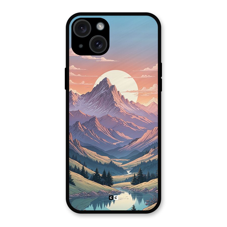 Sweet Evening Metal Back Case for iPhone 15 Plus