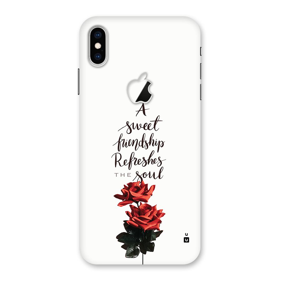 Sweet Friendship Back Case for iPhone XS Max Apple Cut