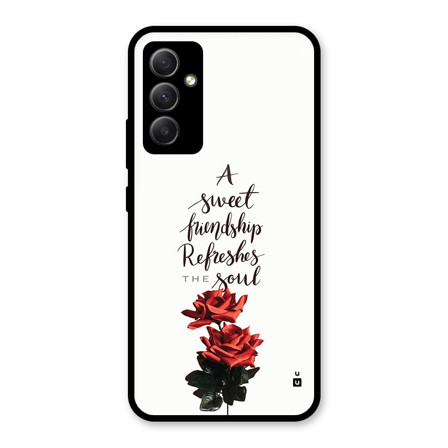 Sweet Friendship Glass Back Case for Galaxy A34