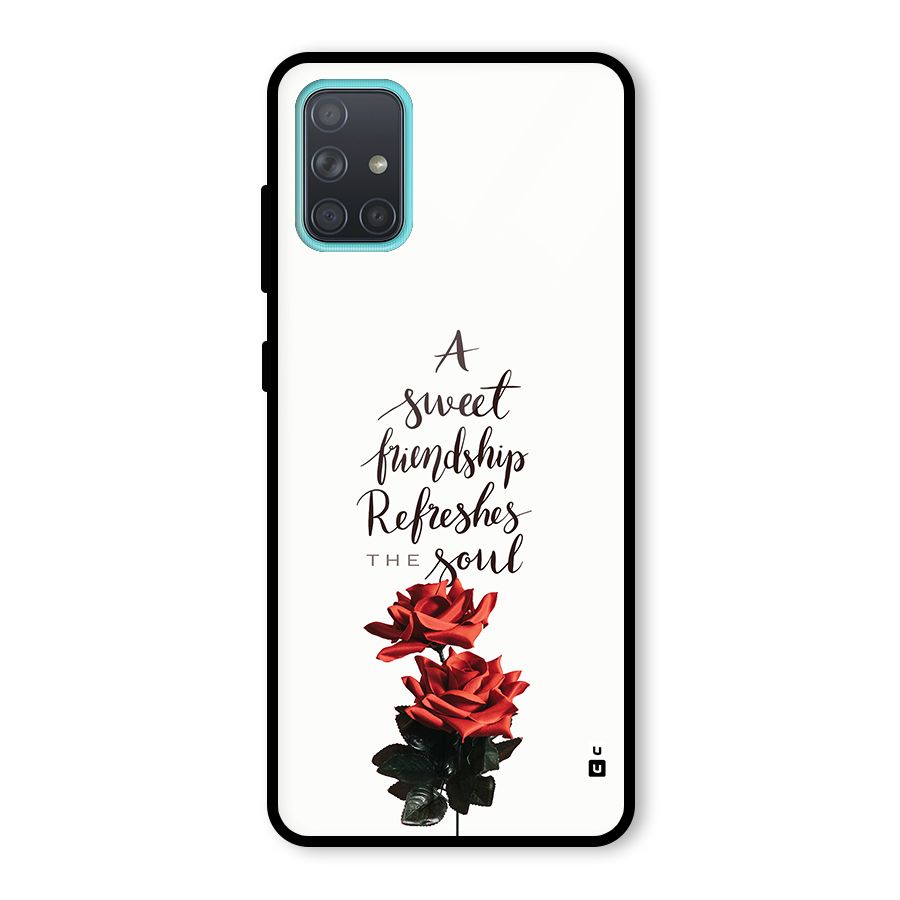 Sweet Friendship Glass Back Case for Galaxy A71