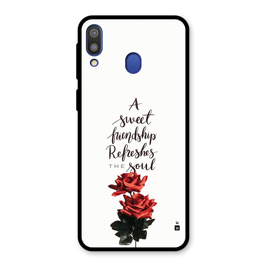 Sweet Friendship Glass Back Case for Galaxy M20